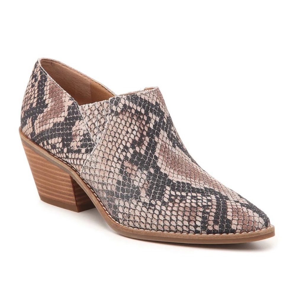 Lucky Brand Snake Leather Ankle Booties Shoes Sz 9